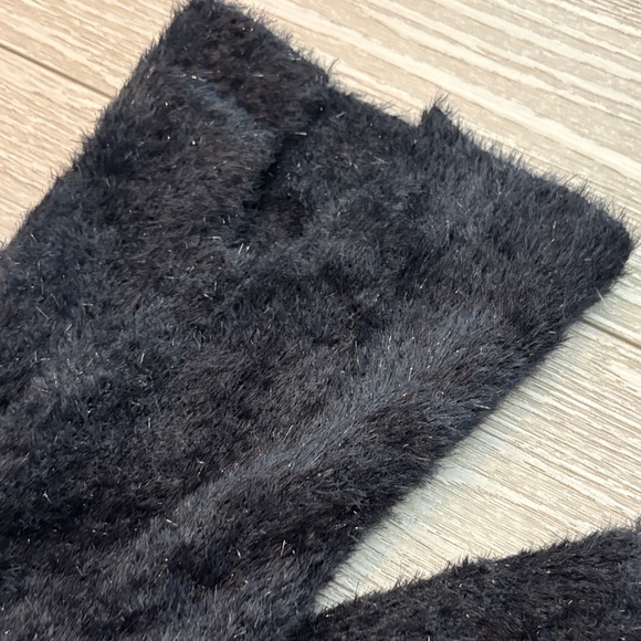 Chic Black Fuzzy Cardigan by Sweater Shop - Picture 5 of 6